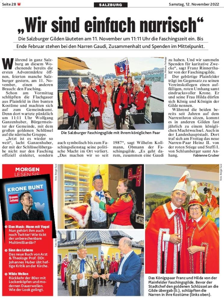 Kronenzeitung 12.11.2022