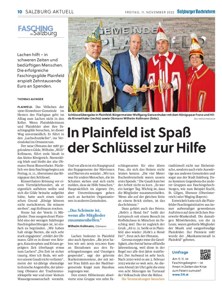 Salzburger Nachrichten 11.11.2022